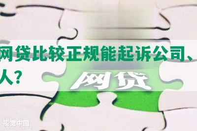 哪些网贷比较正规能起诉公司、银行或他人？