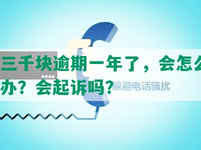 网贷三千块逾期一年了，会怎么样？怎么办？会起诉吗？