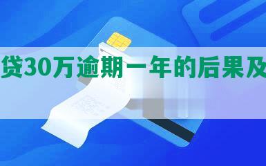 欠网贷30万逾期一年的后果及解决方法