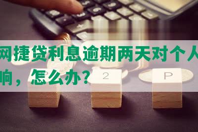 农行网捷贷利息逾期两天对个人征信有影响，怎么办？