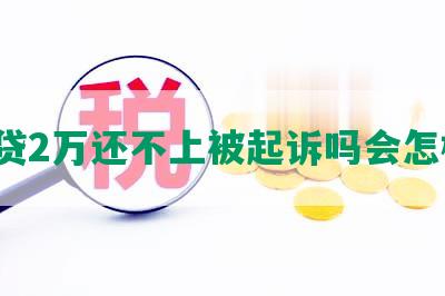 网贷2万还不上被起诉吗会怎样？