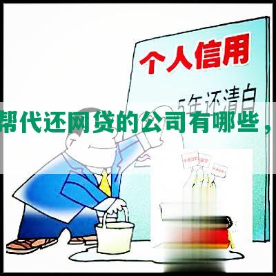 专业帮代还网贷的公司有哪些，可靠吗？