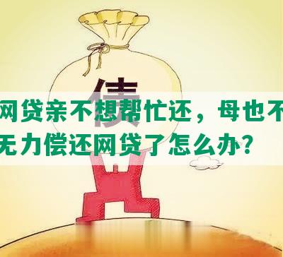 欠了网贷亲不想帮忙还，母也不愿帮忙，无力偿还网贷了怎么办？