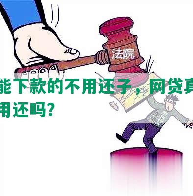 网贷能下款的不用还子，网贷真的可以不用还吗？