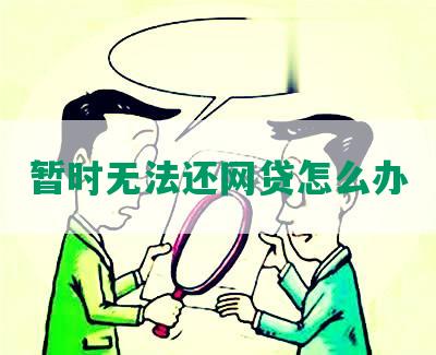 暂时无法还网贷怎么办