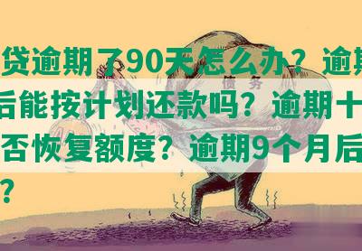 网商贷逾期了90天怎么办？逾期90天后能按计划还款吗？逾期十多天后是否恢复额度？逾期9个月后果严重吗？