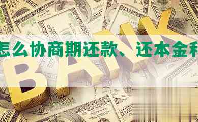 还款怎么协商期还款、还本金和期两年？