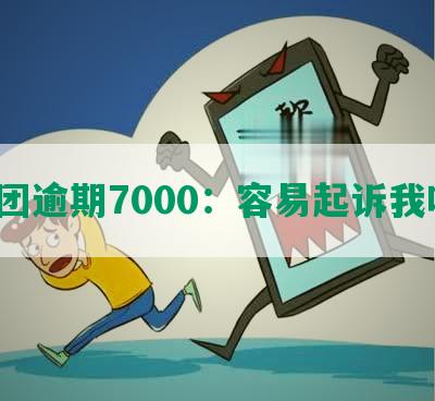 美团逾期7000：容易起诉我吗？