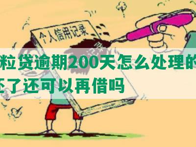 微粒贷逾期200天怎么处理的 - 还了还可以再借吗