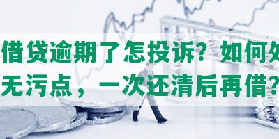 美团借贷逾期了怎投诉？如何处理？征信无污点，一次还清后再借？