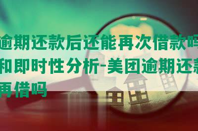 美团逾期还款后还能再次借款吗？安全性和即时性分析-美团逾期还款了还能再借吗