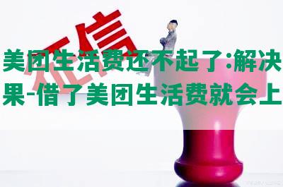 借了美团生活费还不起了:解决方案与后果-借了美团生活费就会上征信吗