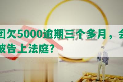 美团欠5000逾期三个多月，会不会被告上法庭？