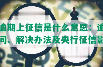 美团逾期上征信是什么意思：逾期上报时间、解决办法及央行征信影响