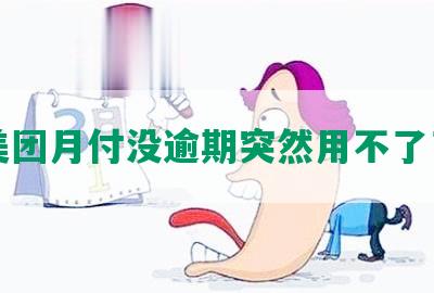 美团月付没逾期突然用不了了