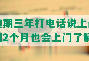 你我贷逾期三年打电话说上门是真的吗：逾期2个月也会上门了解情况吗