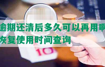 美团逾期还清后多久可以再用啊：还款后恢复使用时间查询