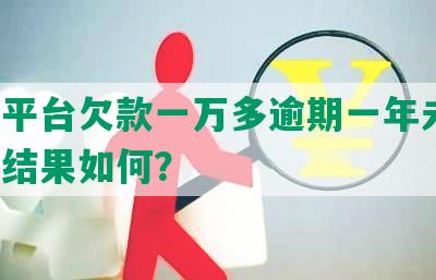 美团平台欠款一万多逾期一年未还，处理结果如何？