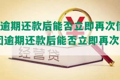 美团逾期还款后能否立即再次借款？-美团逾期还款后能否立即再次借款呢