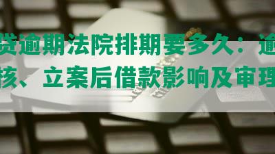 微粒贷逾期法院排期要多久：逾期起诉审核、立案后借款影响及审理案例解析