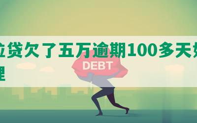 微粒贷欠了五万逾期100多天如何办理