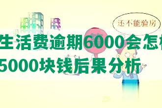 美团生活费逾期6000会怎样呢：逾期5000块钱后果分析