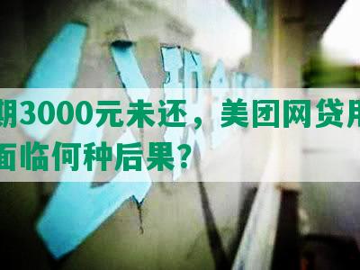 逾期3000元未还，美团网贷用户将面临何种后果？