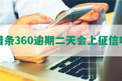 借条360逾期二天会上征信吗