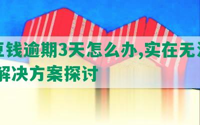 豆豆钱逾期3天怎么办,实在无法偿还,解决方案探讨