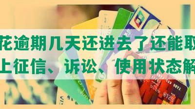 安逸花逾期几天还进去了还能取出来吗：上征信、诉讼、使用状态解析