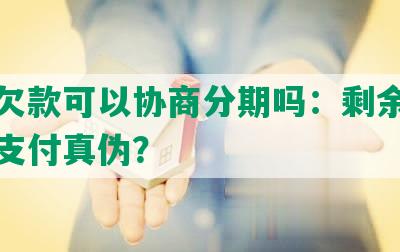 美团欠款可以协商分期吗：剩余款项分期支付真伪？