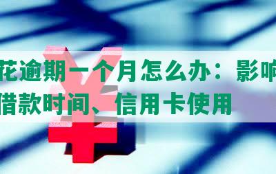 安逸花逾期一个月怎么办：影响征信、再借款时间、信用卡使用