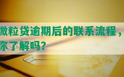 揭秘微粒贷逾期后的联系流程，这些细节你了解吗？