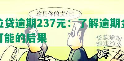 微粒贷逾期237元：了解逾期金额和可能的后果