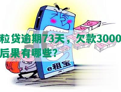 微粒贷逾期73天，欠款3000多，后果有哪些？