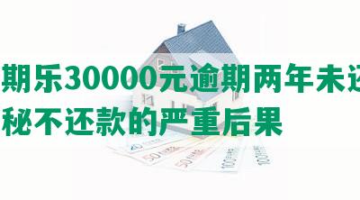 分期乐30000元逾期两年未还，揭秘不还款的严重后果